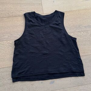 Lululemon Black Muscle Tank Cropped 4/6